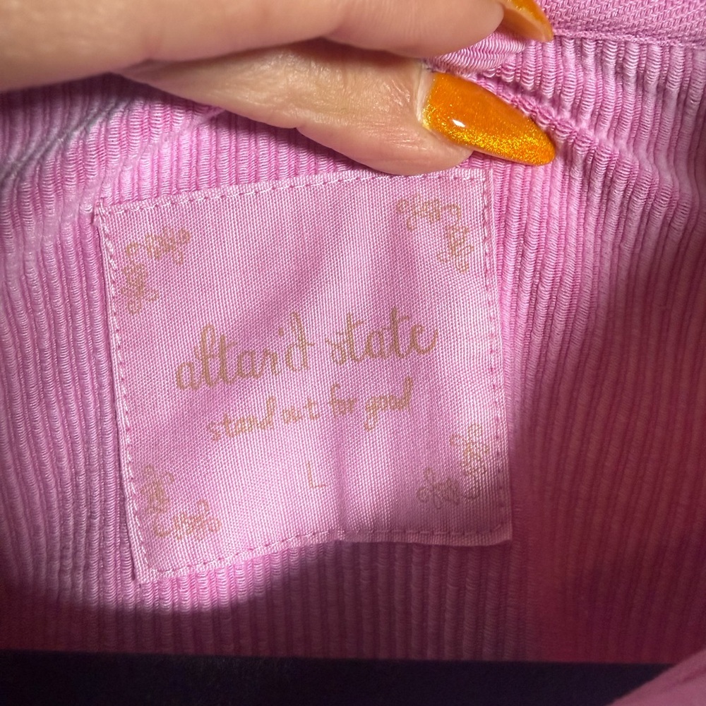 NWT Altar'd State Pink Button Down. Size large. Soft and cozy 🤩🧡 - Picture 3 of 9
